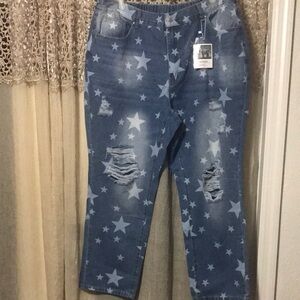 Fashion Plus Distressed Jeans